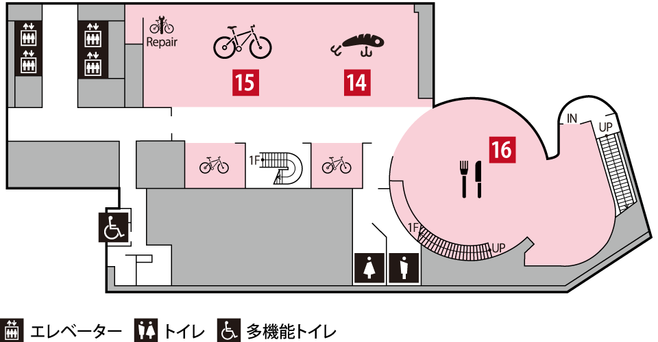 myX 2Fフロアマップ