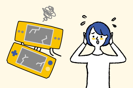 ゲーム機の破損・盗難イメージイラスト